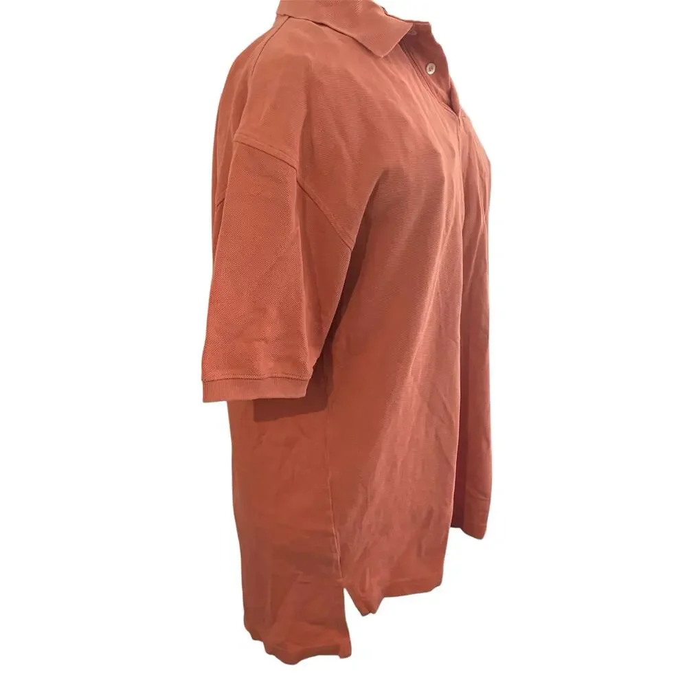 GAP Men’s Polo Shirt – Size L – Rust/Coral – 100% Cotton – Casual Short Sleeve - Picture 3 of 10